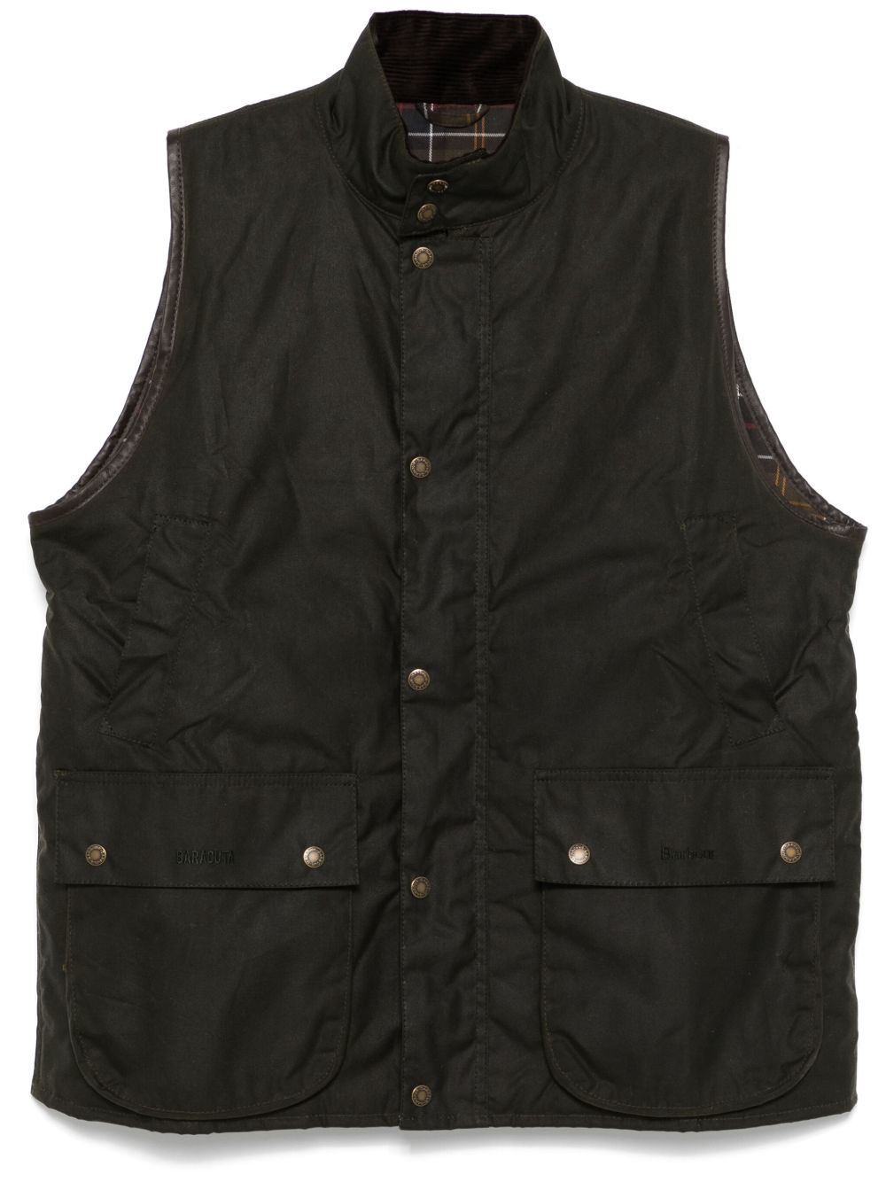 Barbour x Barbour 涂蜡马甲 - 绿色