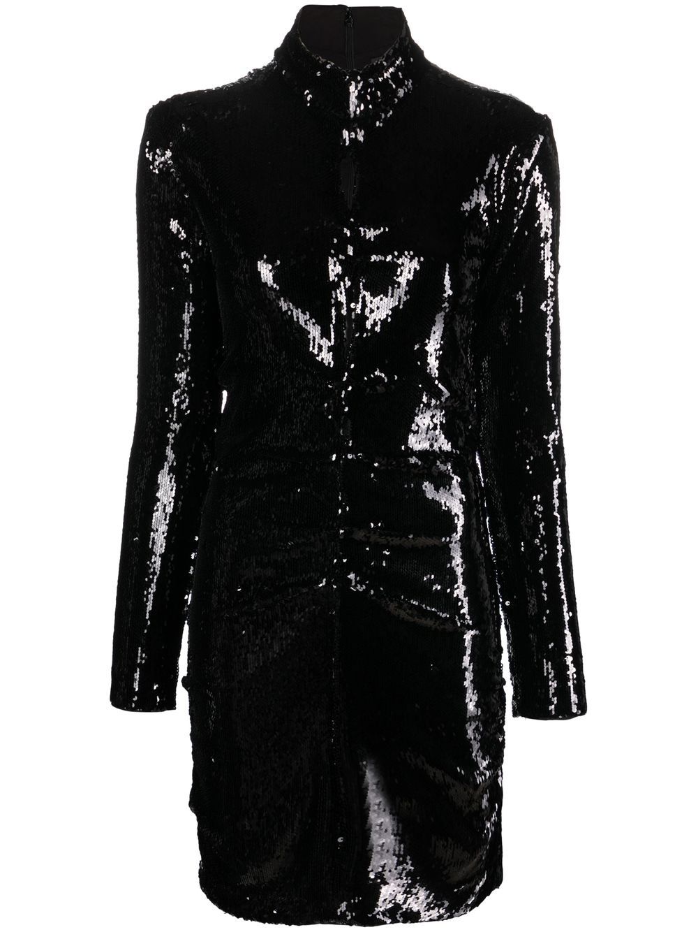 ISABEL MARANT 亮片缀饰长袖连衣裙 - 黑色