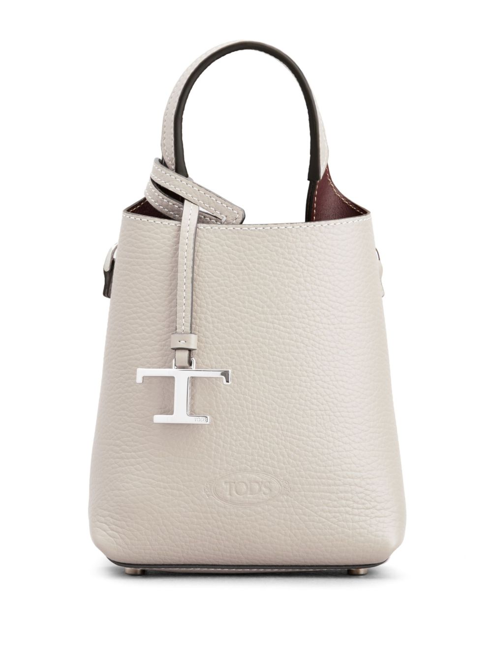 Tod's logo吊饰皮质迷你包 - 中性色