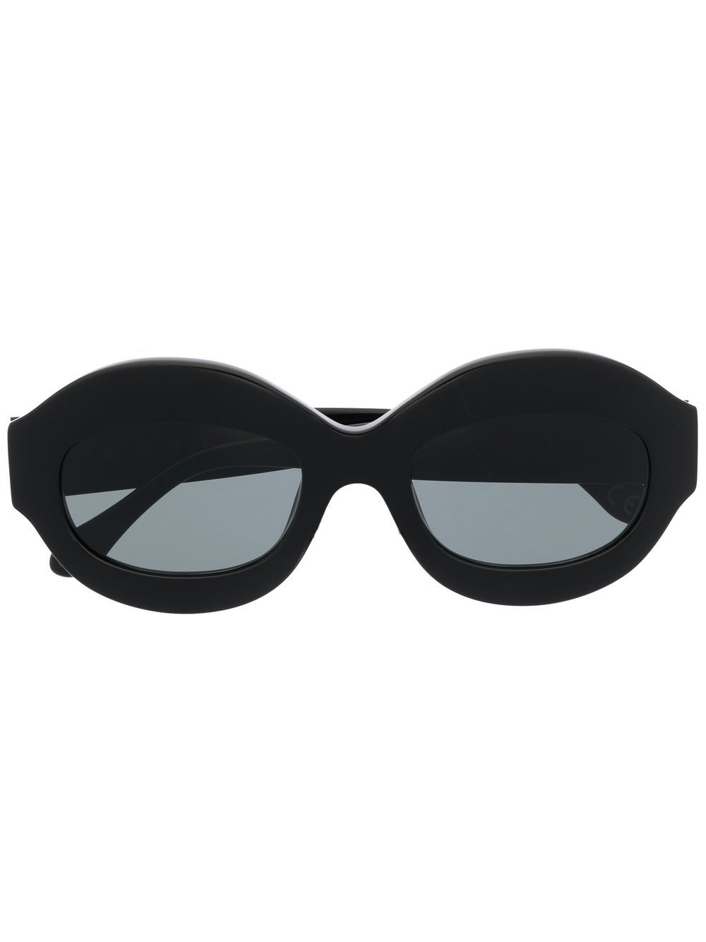 Marni Eyewear 圆框太阳眼镜 - 黑色