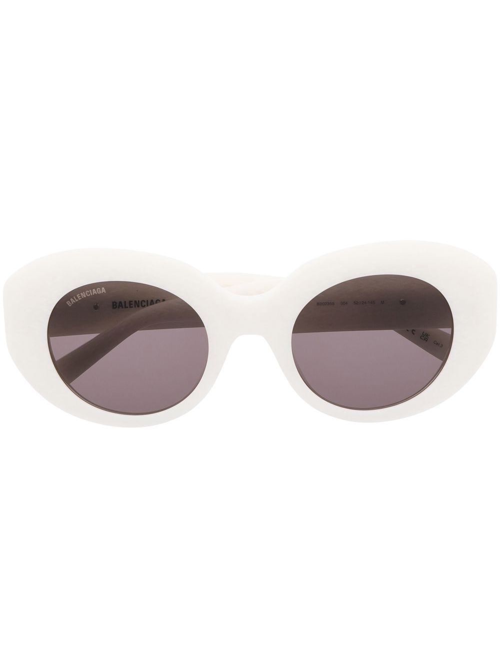 Balenciaga Eyewear 超大款圆框太阳眼镜 - 白色