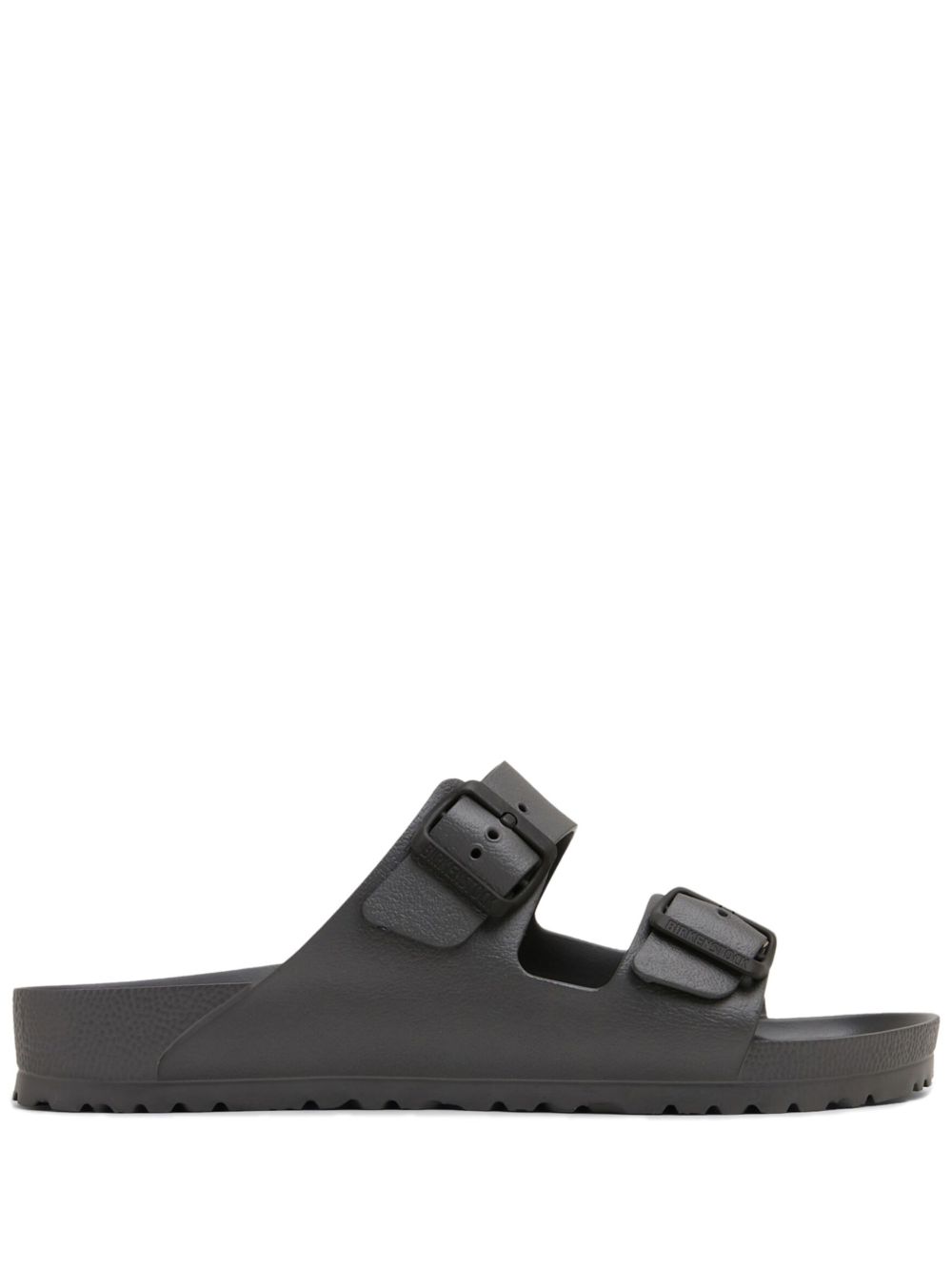 Birkenstock logo凹面压花双袢带凉鞋 - 黑色