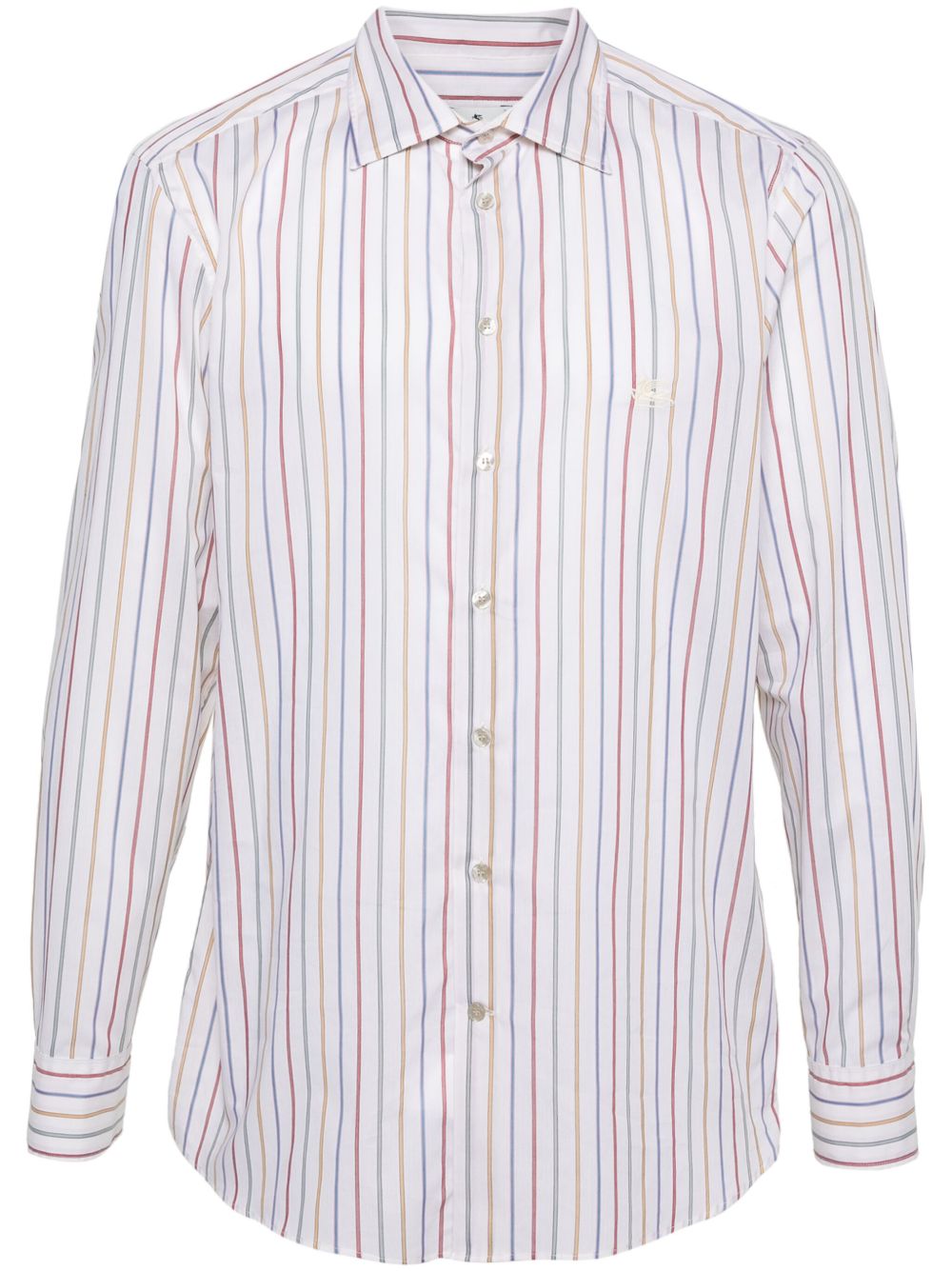 ETRO Pegaso 条纹棉衬衫 - 中性色