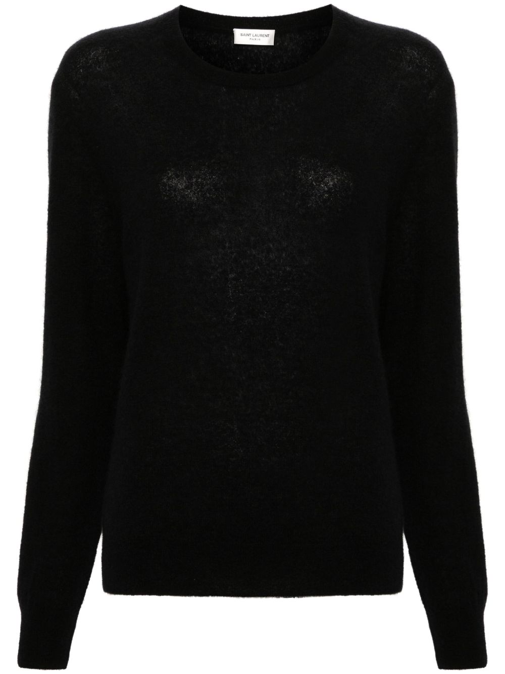 Saint Laurent 羊绒混纺圆领毛衣 - 黑色