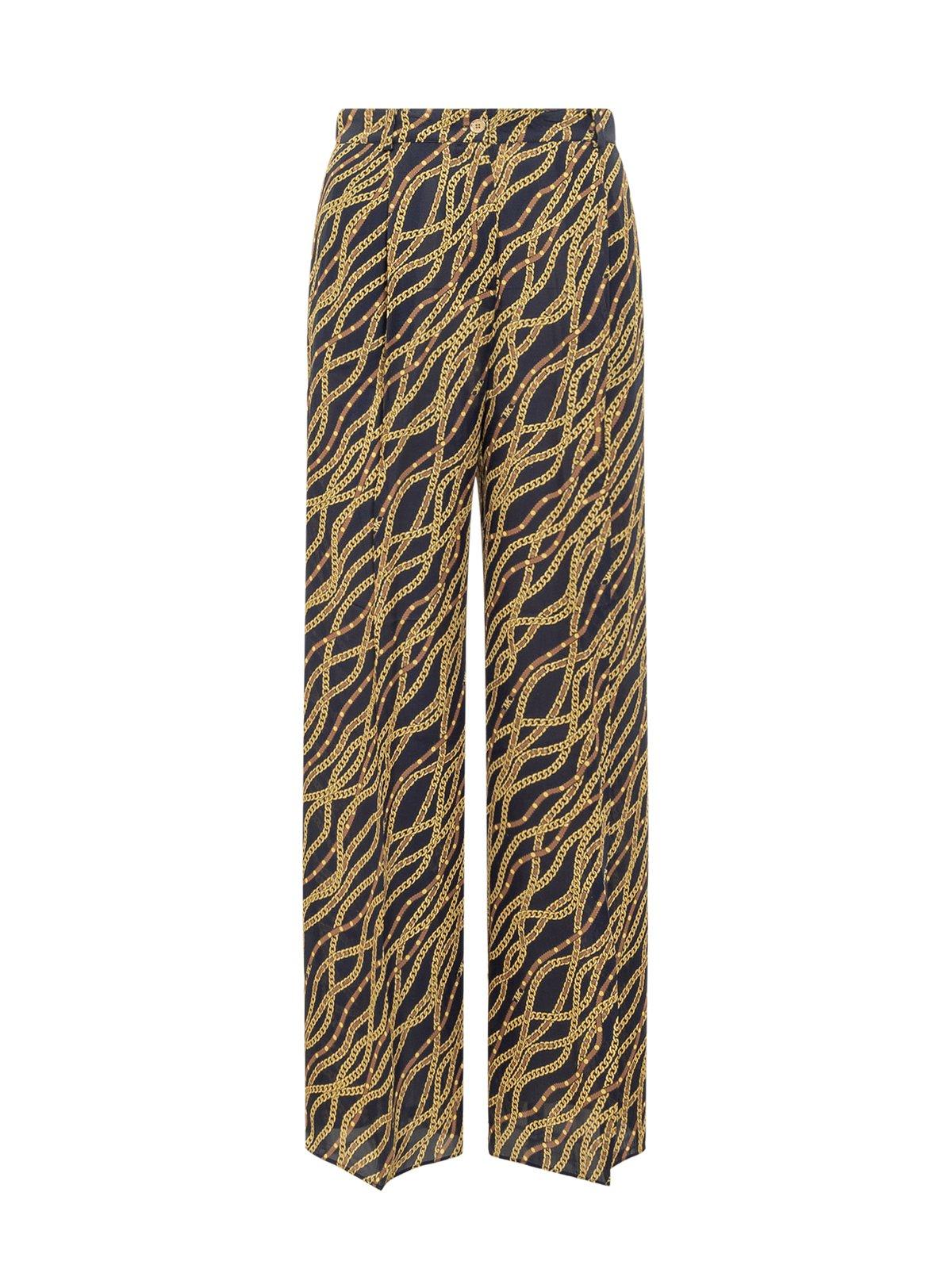 Michael Kors Graphic Printed Wide Leg Trousers