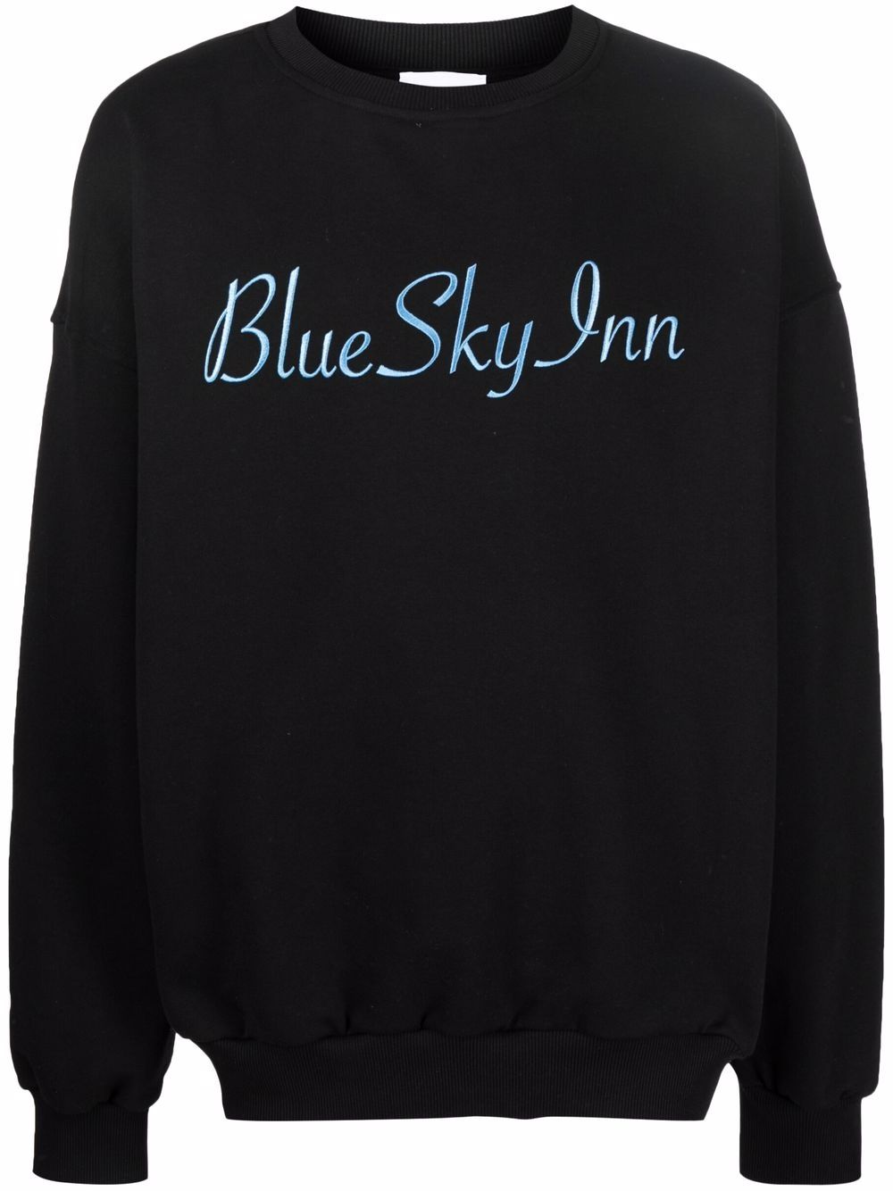 BLUE SKY INN logo刺绣圆领卫衣 - 黑色