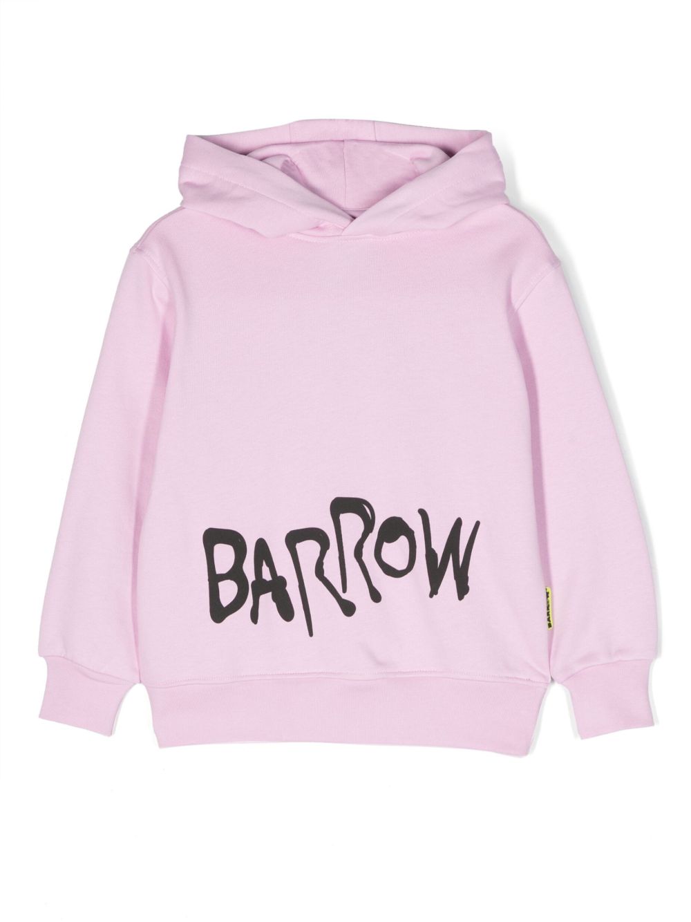 Barrow kids logo印花棉连帽衫 - 粉色