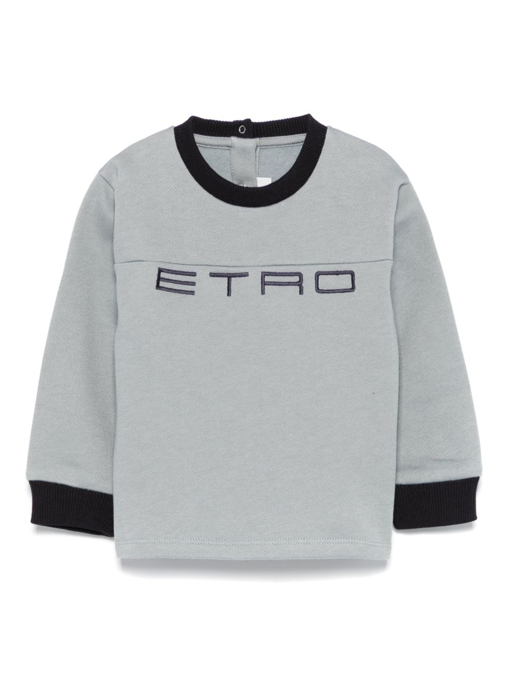 ETRO KIDS logo刺绣卫衣 - 蓝色