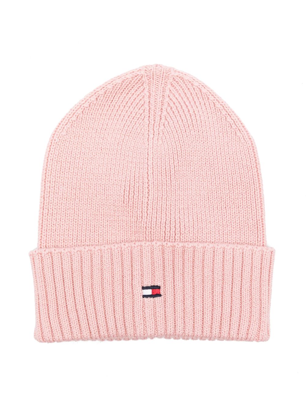 Tommy Hilfiger Junior logo刺绣罗纹套头帽 - 粉色
