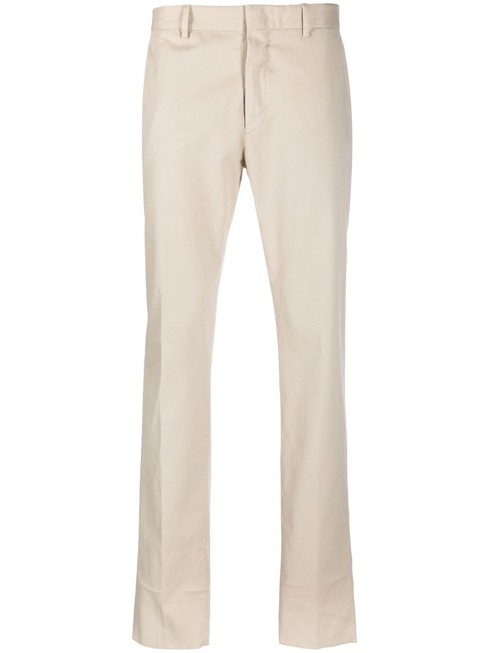 Zegna 棉褶饰长裤 - 中性色