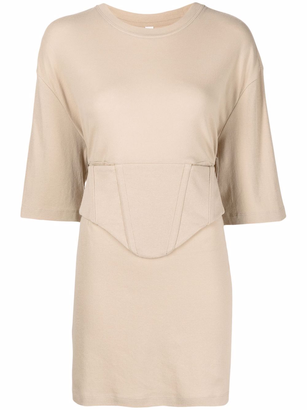 Dion Lee 紧身胸衣细节长款上衣 - 褐色