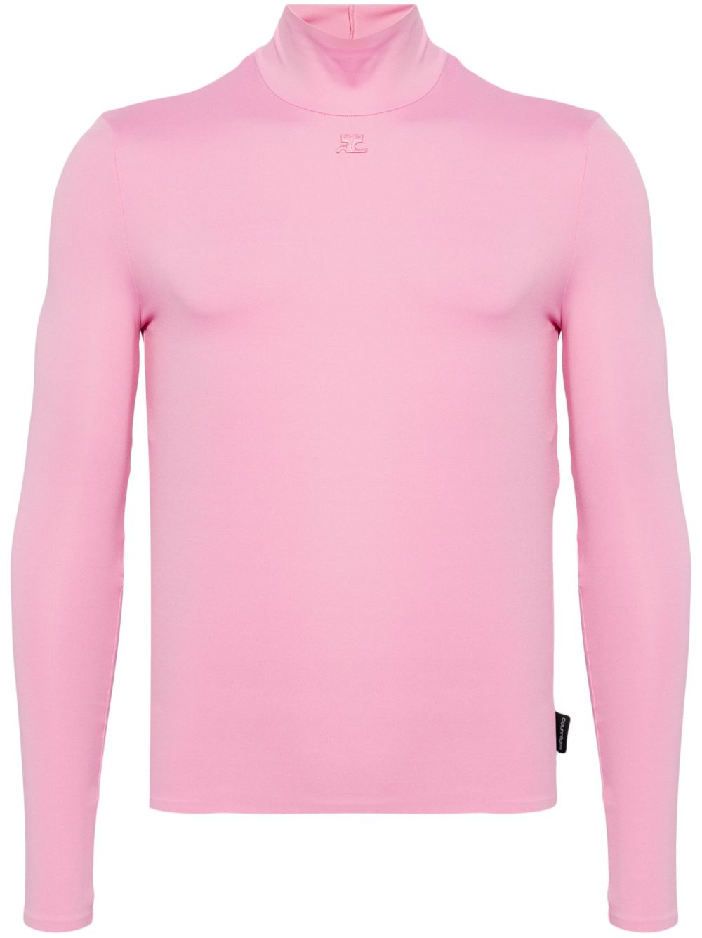 Courrèges logo贴花上衣 - 粉色