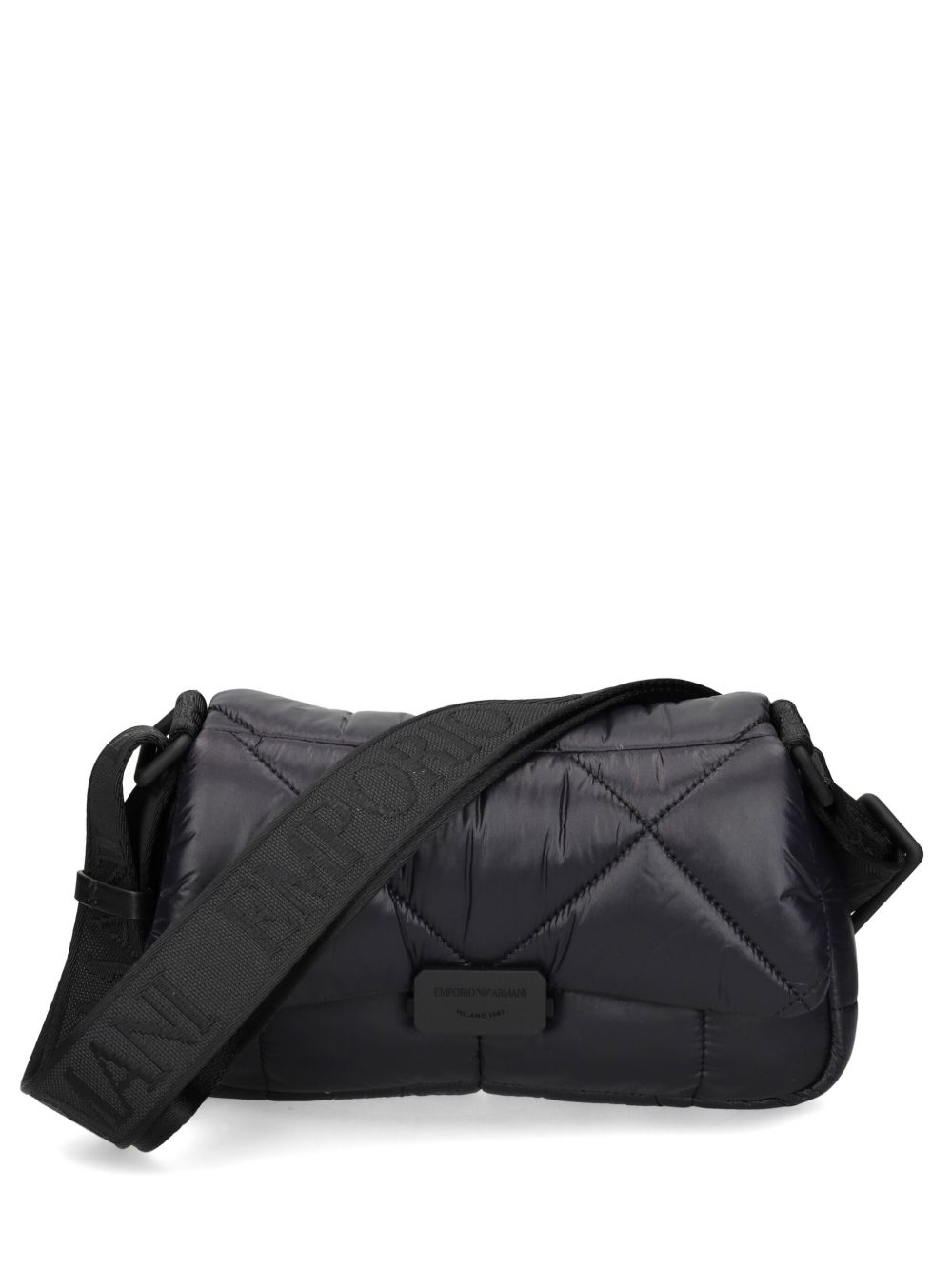 Emporio Armani 绗缝斜挎包 - 黑色