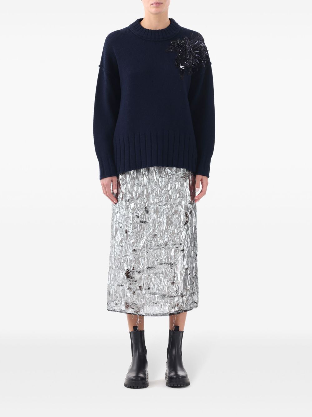 Jason Wu Collection 缀饰细节毛衣 - 蓝色
