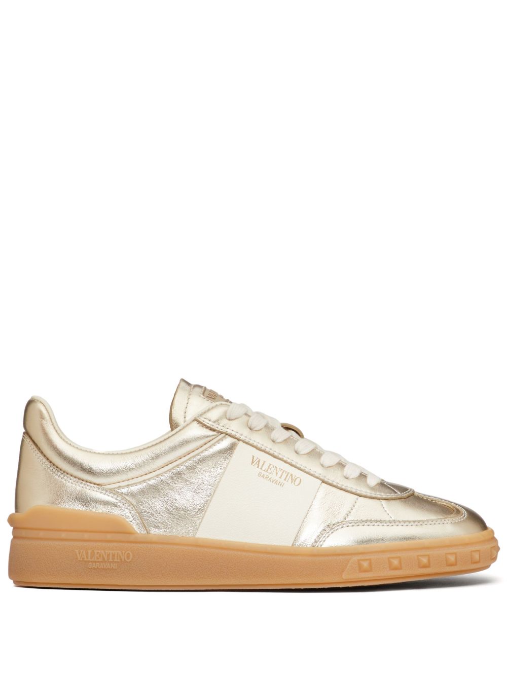 Valentino Garavani Upvillage 皮质低帮运动鞋 - 金色