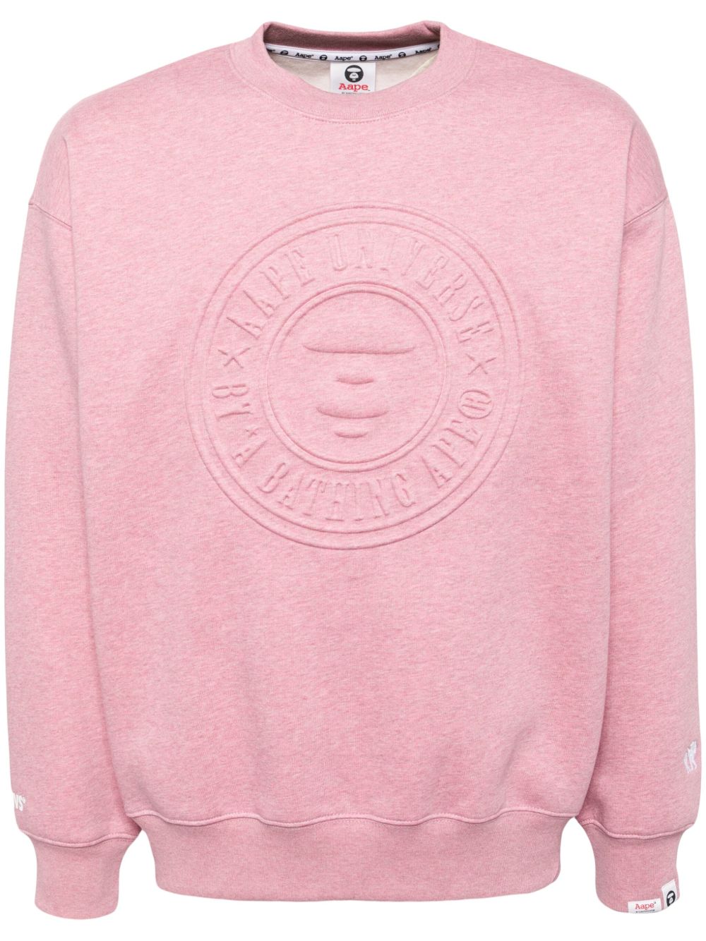 AAPE BY *A BATHING APE® 压纹logo印花卫衣 - 粉色