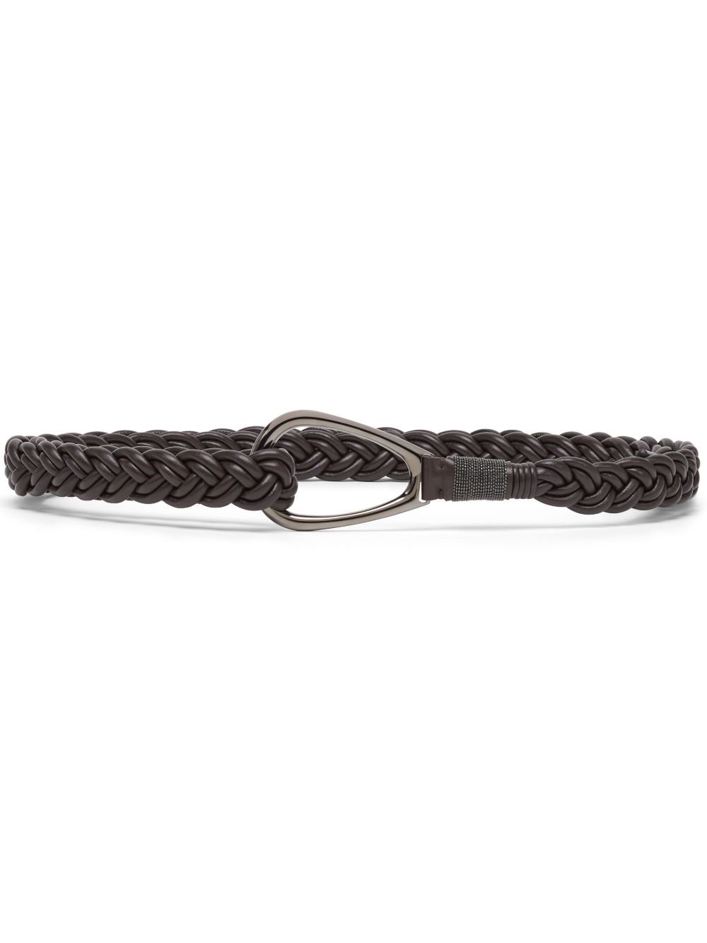 Brunello Cucinelli 皮质腰带 - 褐色