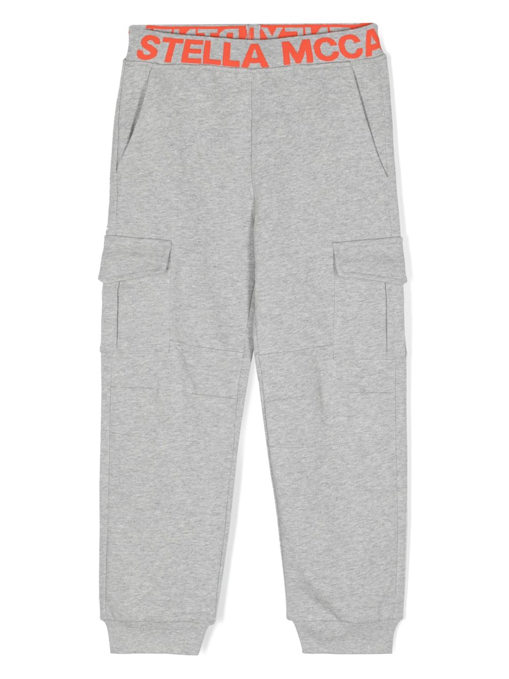 Stella McCartney Kids logo裤腰运动裤 - 灰色