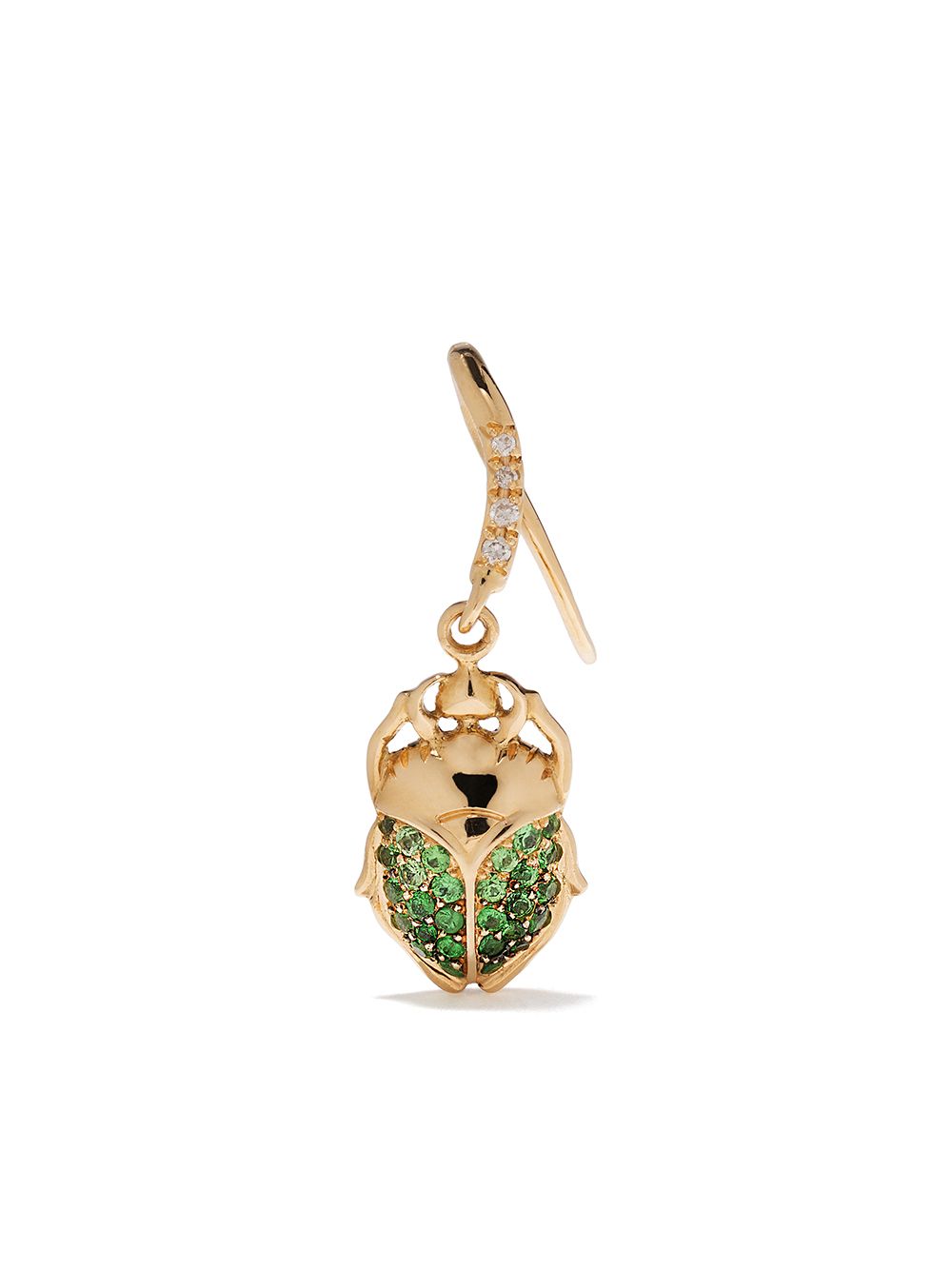 Aurelie Bidermann 18K黄金钻石圣甲虫造型耳环 - 金色