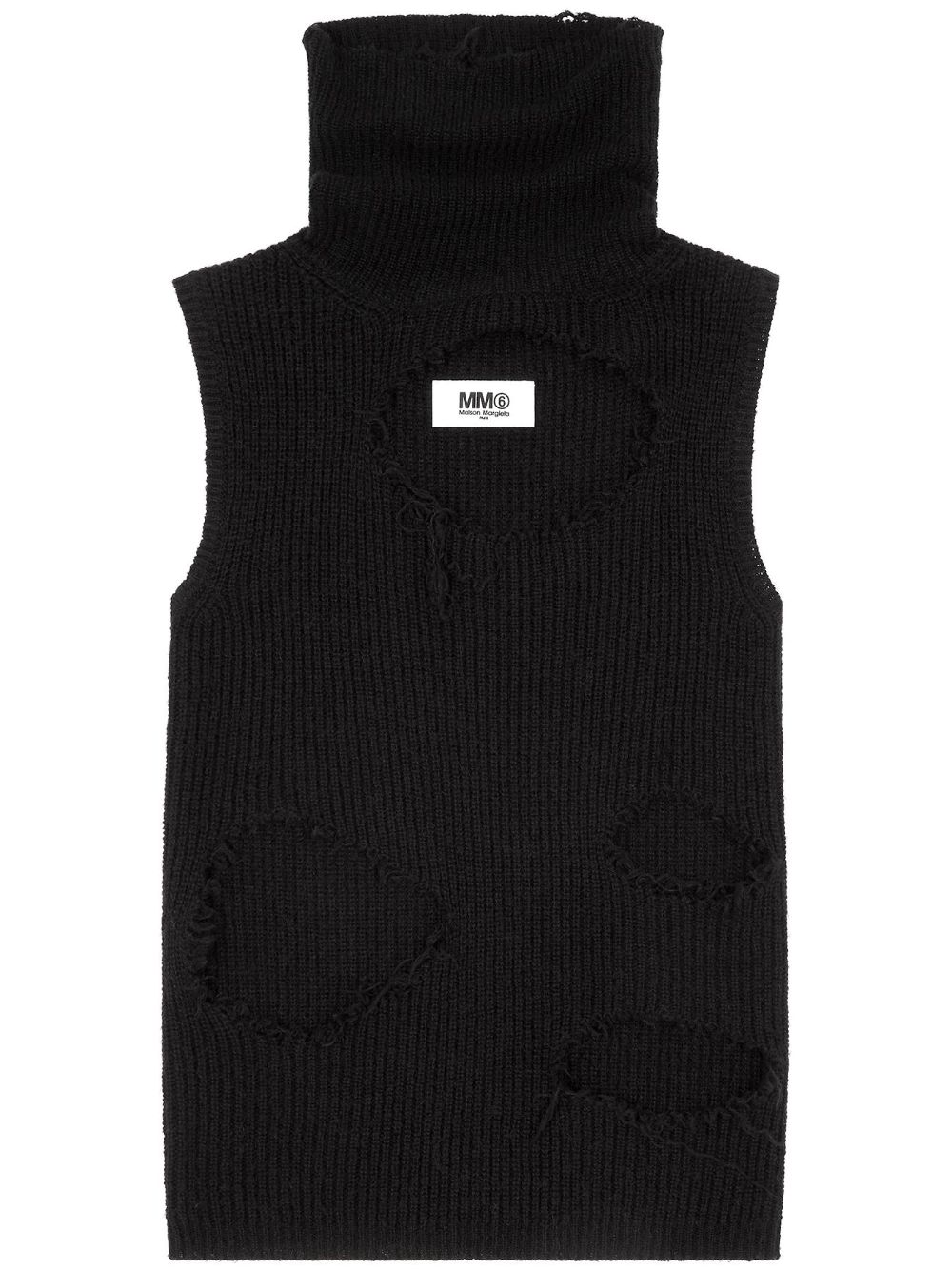 MM6 Maison Margiela 无袖仿旧上衣 - 黑色