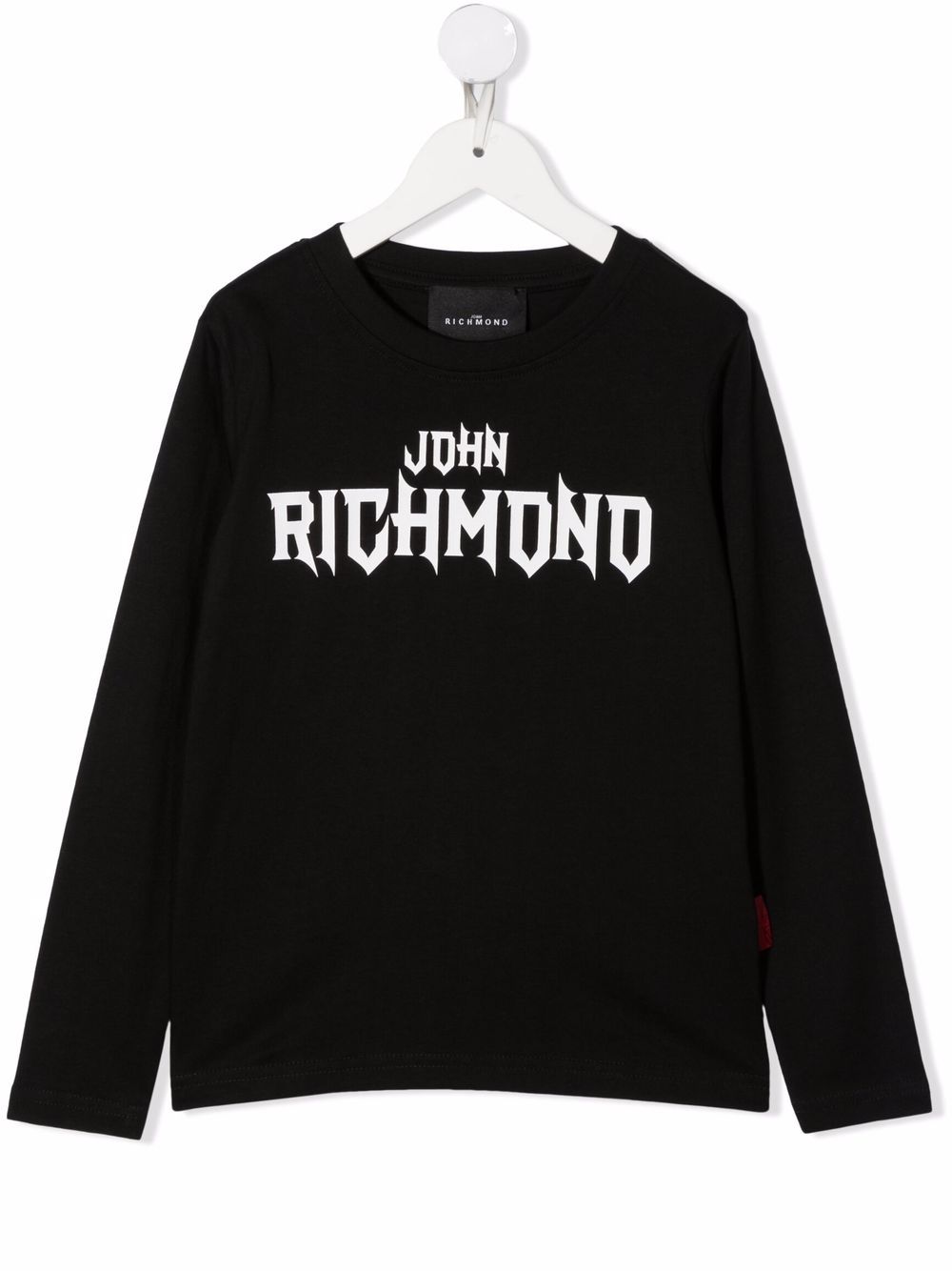 John Richmond Junior logo印花长袖T恤 - 黑色