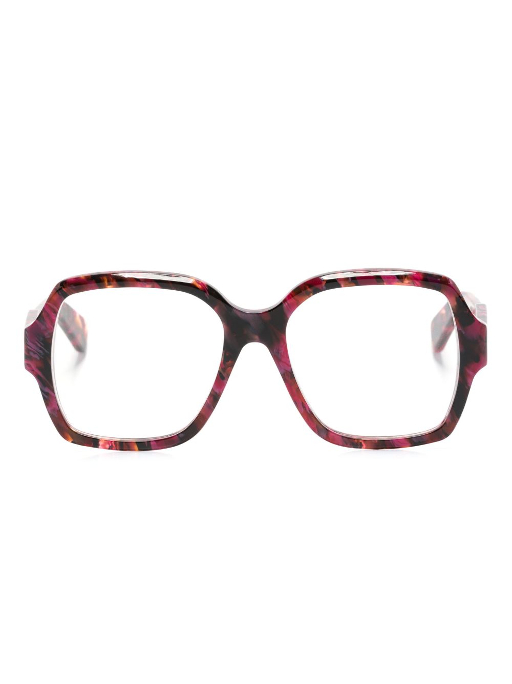 Chloé Eyewear 方框眼镜 - 粉色