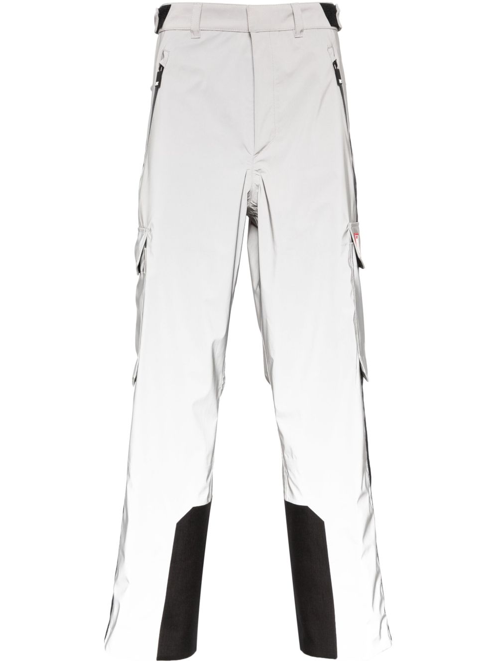 Palm Angels logo饰带反光滑雪裤 - 银色