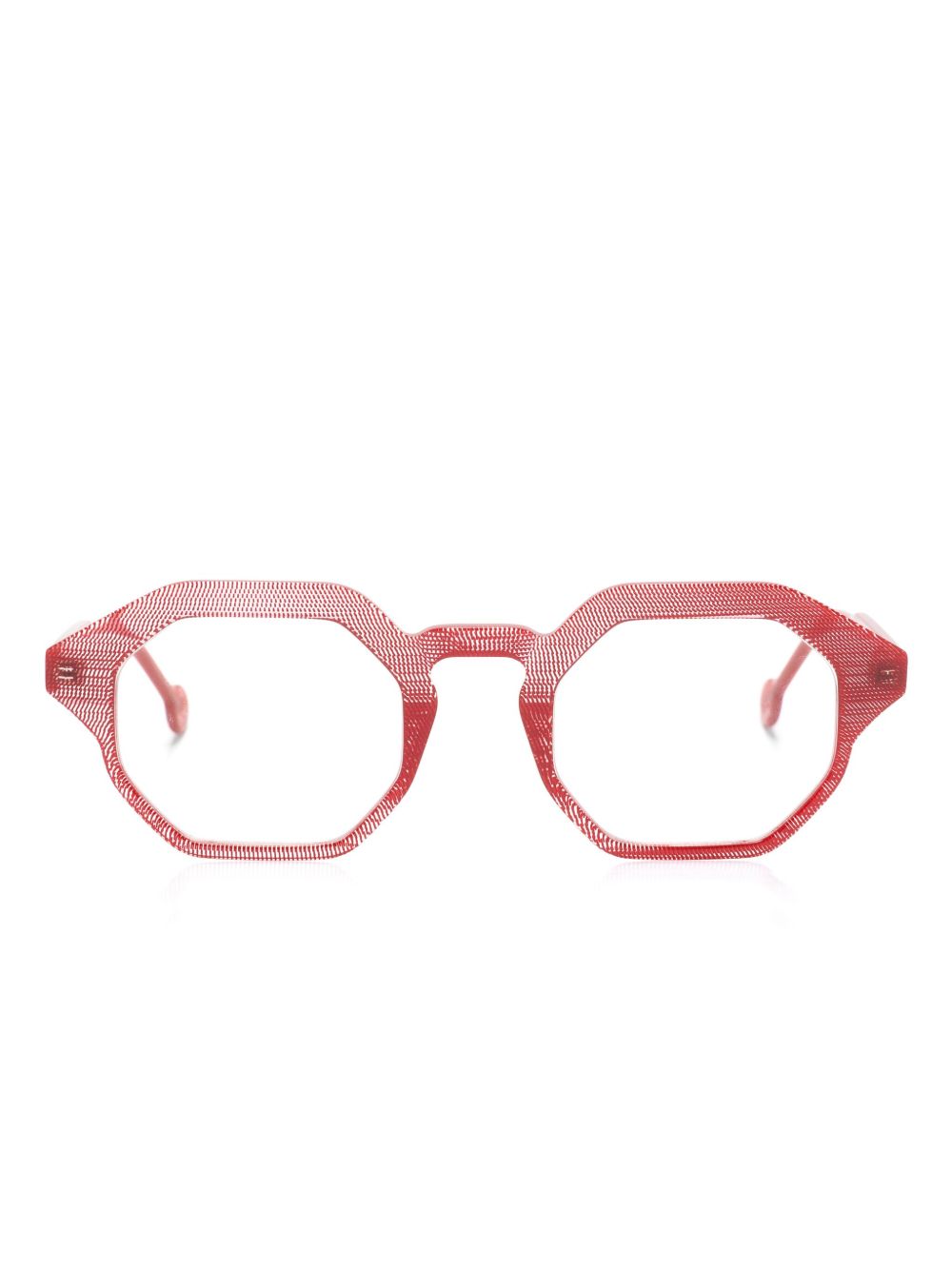 L.A. EYEWORKS Rye 几何形框眼镜 - 红色