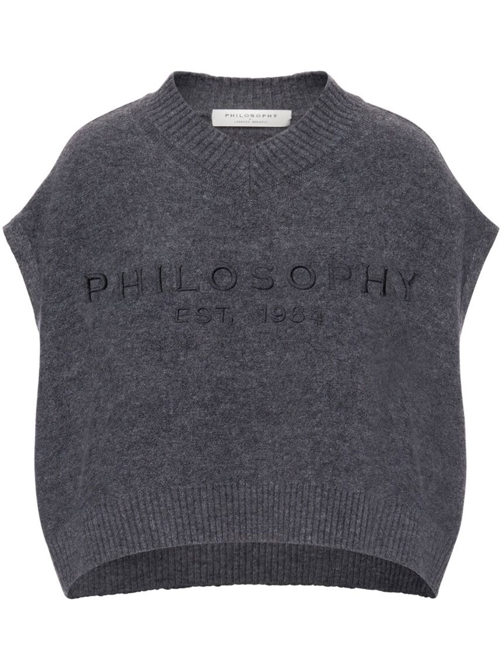 Philosophy Di Lorenzo Serafini logo刺绣短款上衣 - 灰色