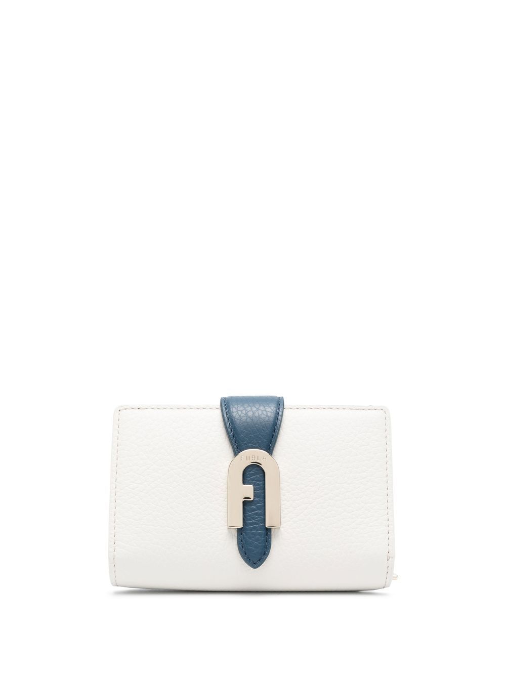Furla logo标牌皮质钱包 - 白色