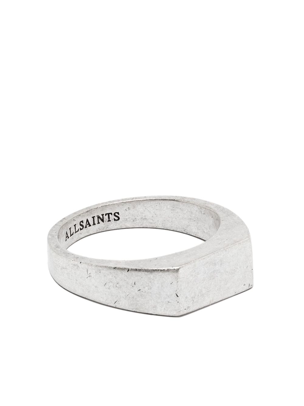 AllSaints logo压纹戒指 - 银色