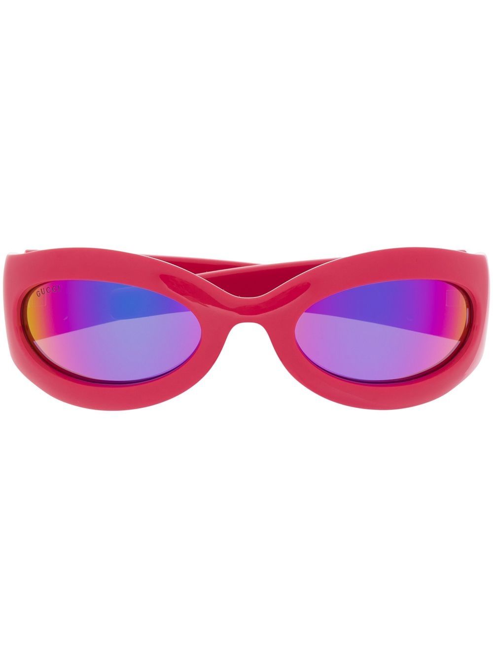 Gucci Eyewear 古驰 有色镜片方框太阳眼镜 - 粉色