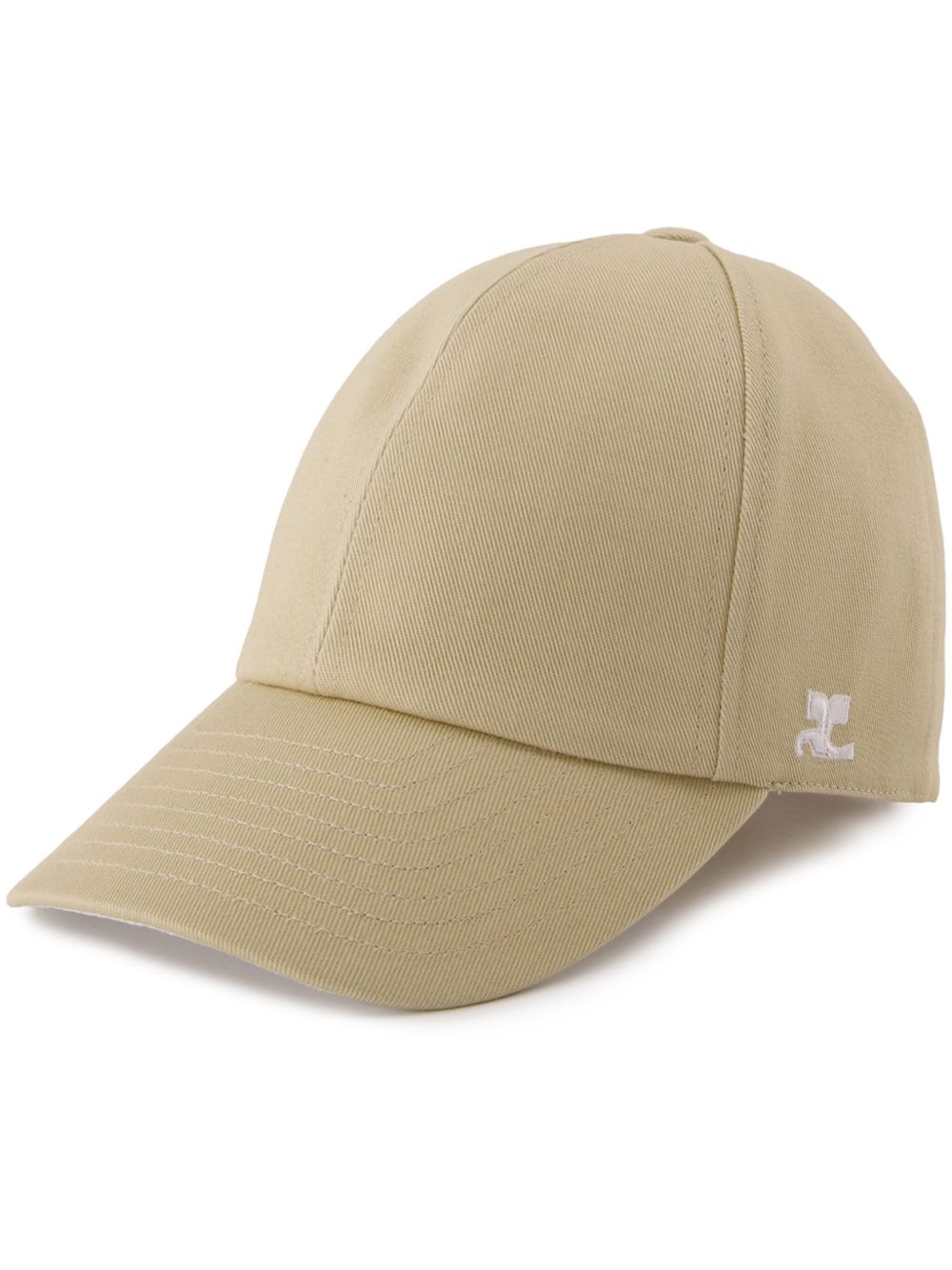 Courrèges logo刺绣棉棒球帽 - 中性色