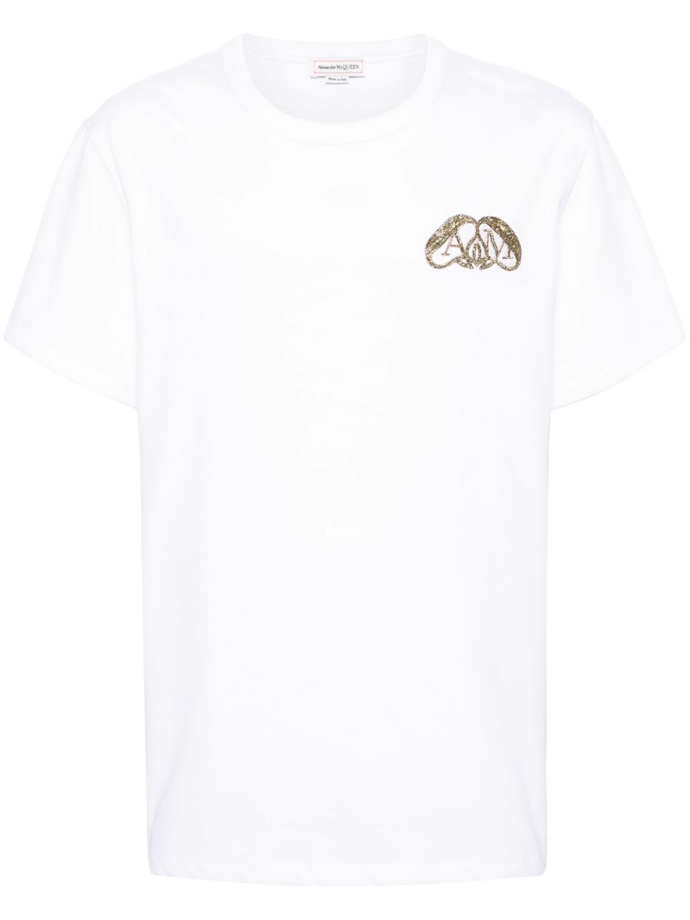 Alexander McQueen Half Seal Logo 棉T恤 - 白色