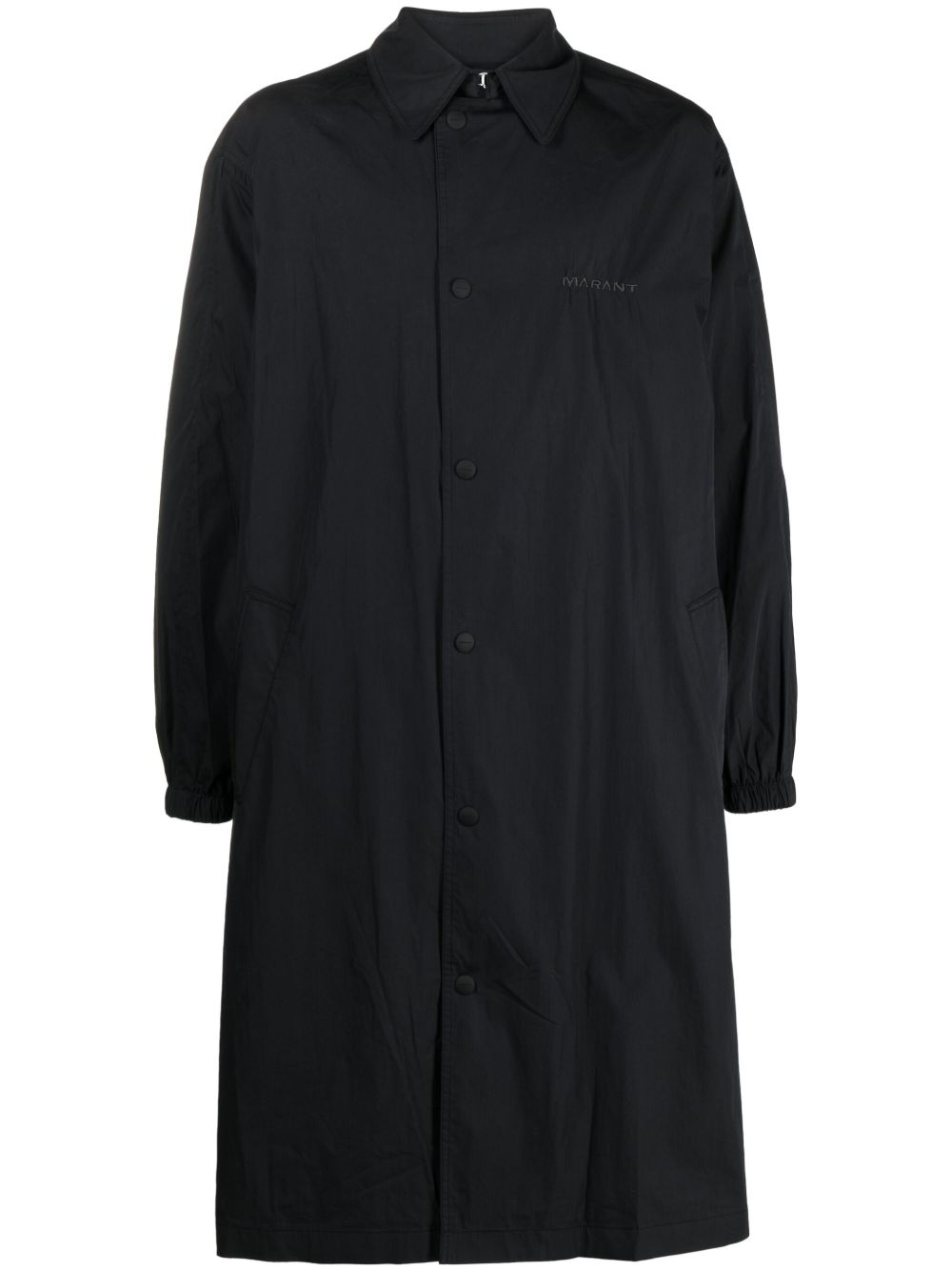 MARANT Balthazar logo刺绣雨衣 - 黑色