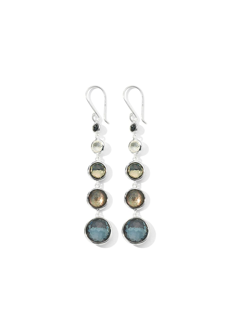 IPPOLITA Lollipop® Lollitini Black Tie 纯银赤铁矿吊饰耳环 - 银色