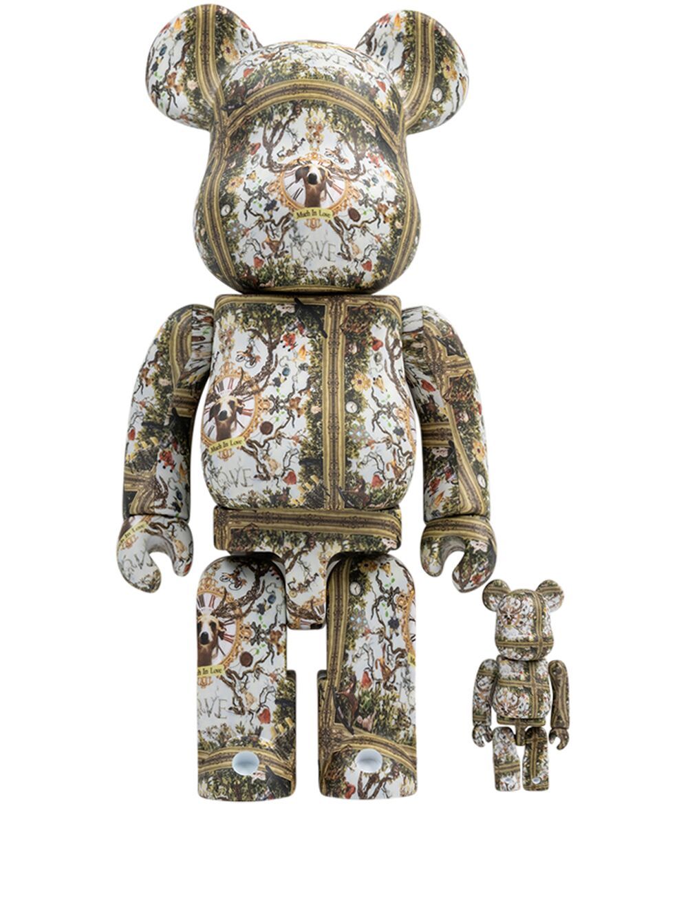 MEDICOM TOY x Yuki Ogura Much In Love BE@RBRICK 100% and 400% 模型玩具套装 - 褐色