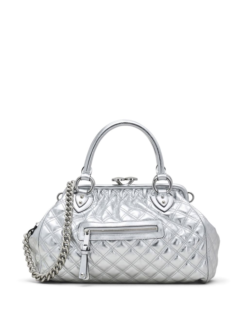 Marc Jacobs The Stam 金属感手提包 - 银色