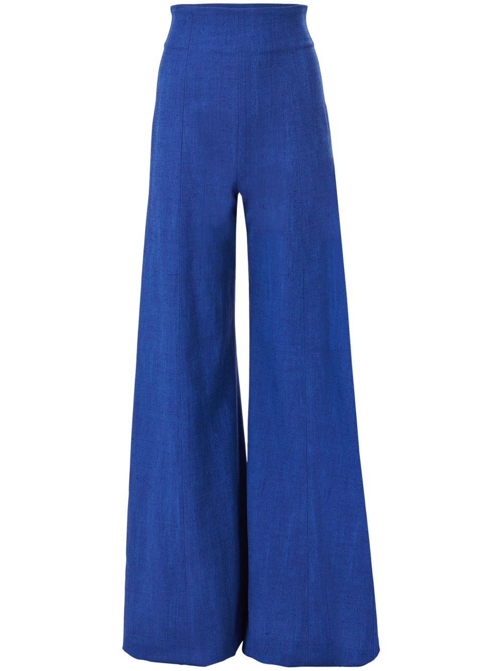 Carolina Herrera 高腰帕拉松长裤 - 蓝色
