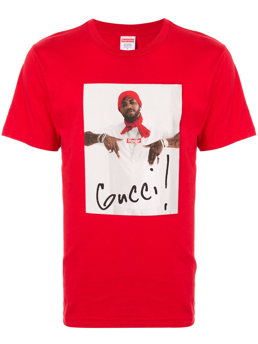 Supreme 古驰 Gucci Mane T恤 - 红色