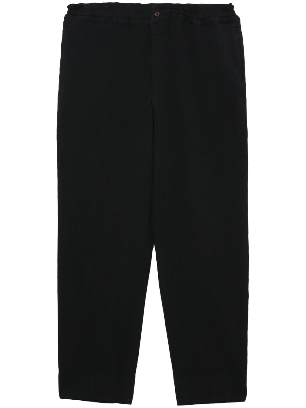 Black Comme Des Garçons 松紧露踝裤 - 黑色