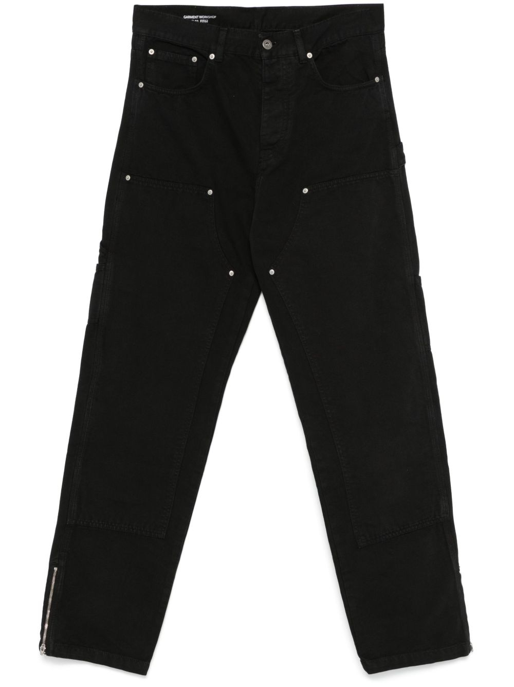 Garment workshop Double Knee 长裤 - 黑色