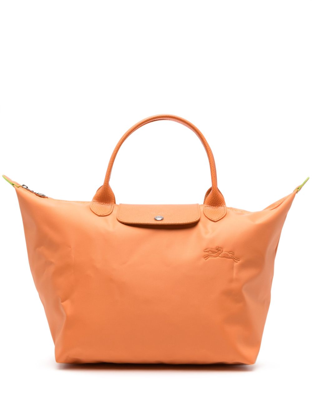 Longchamp Le Pliage Green 中号手提包 - 橘色