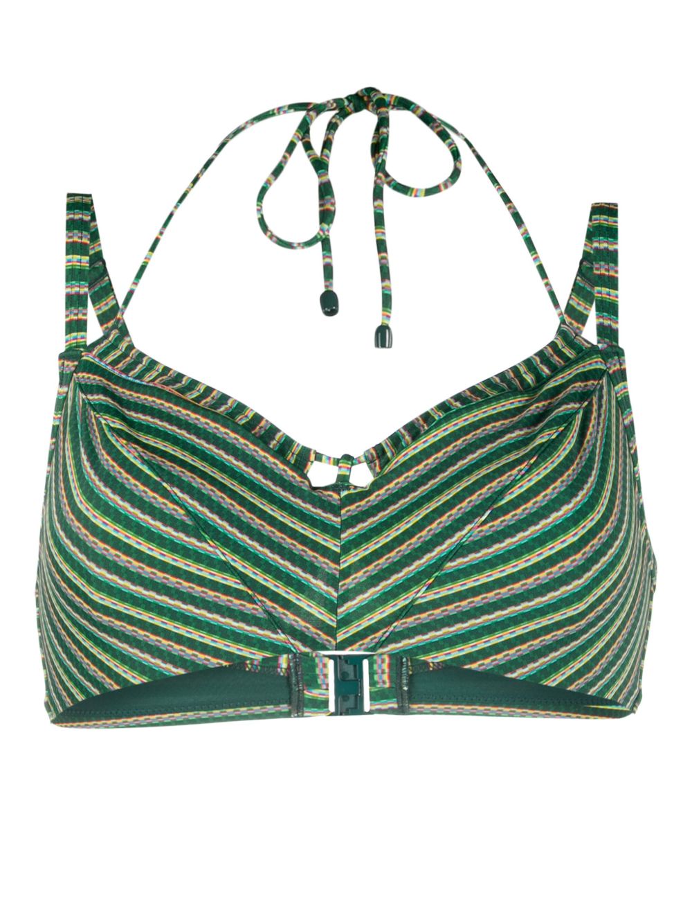 Marlies Dekkers Holi Vintage 条纹比基尼上装 - 绿色