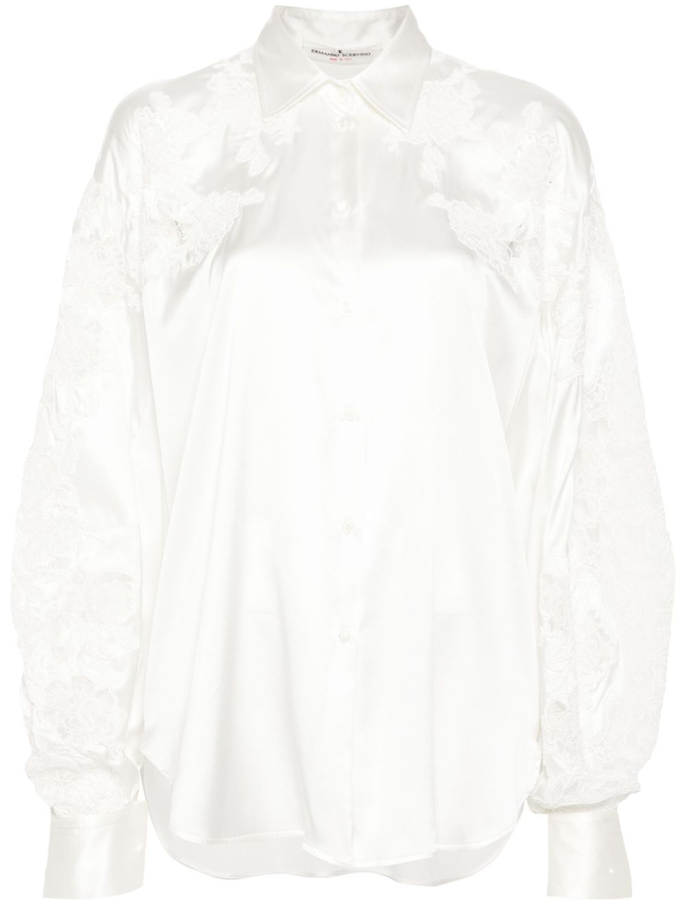 Ermanno Scervino 凸纹蕾丝衬衫 - 中性色
