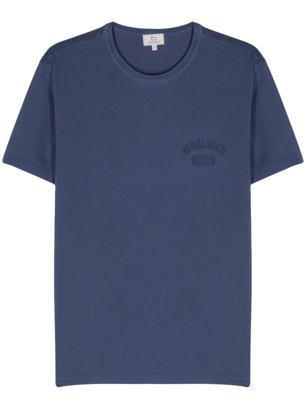 Woolrich logo印花棉T恤 - 蓝色