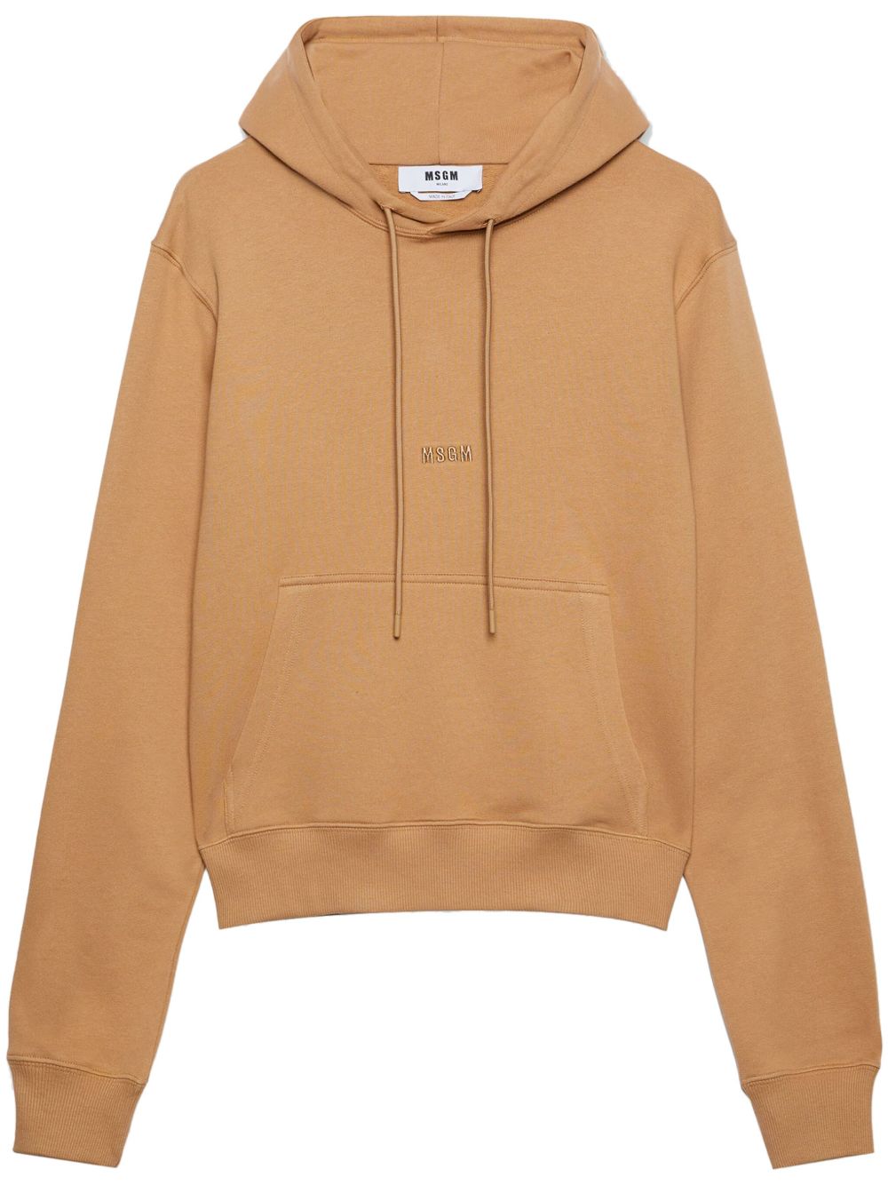MSGM logo刺绣抽绳连帽衫 - 中性色