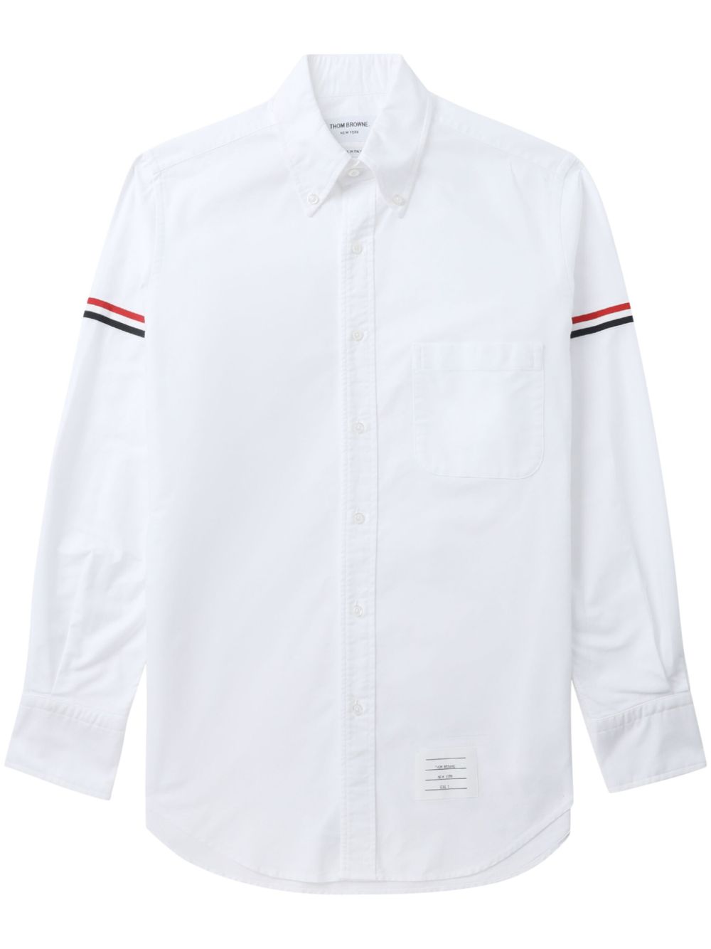 Thom Browne 罗缎臂环牛津衬衫 - 白色