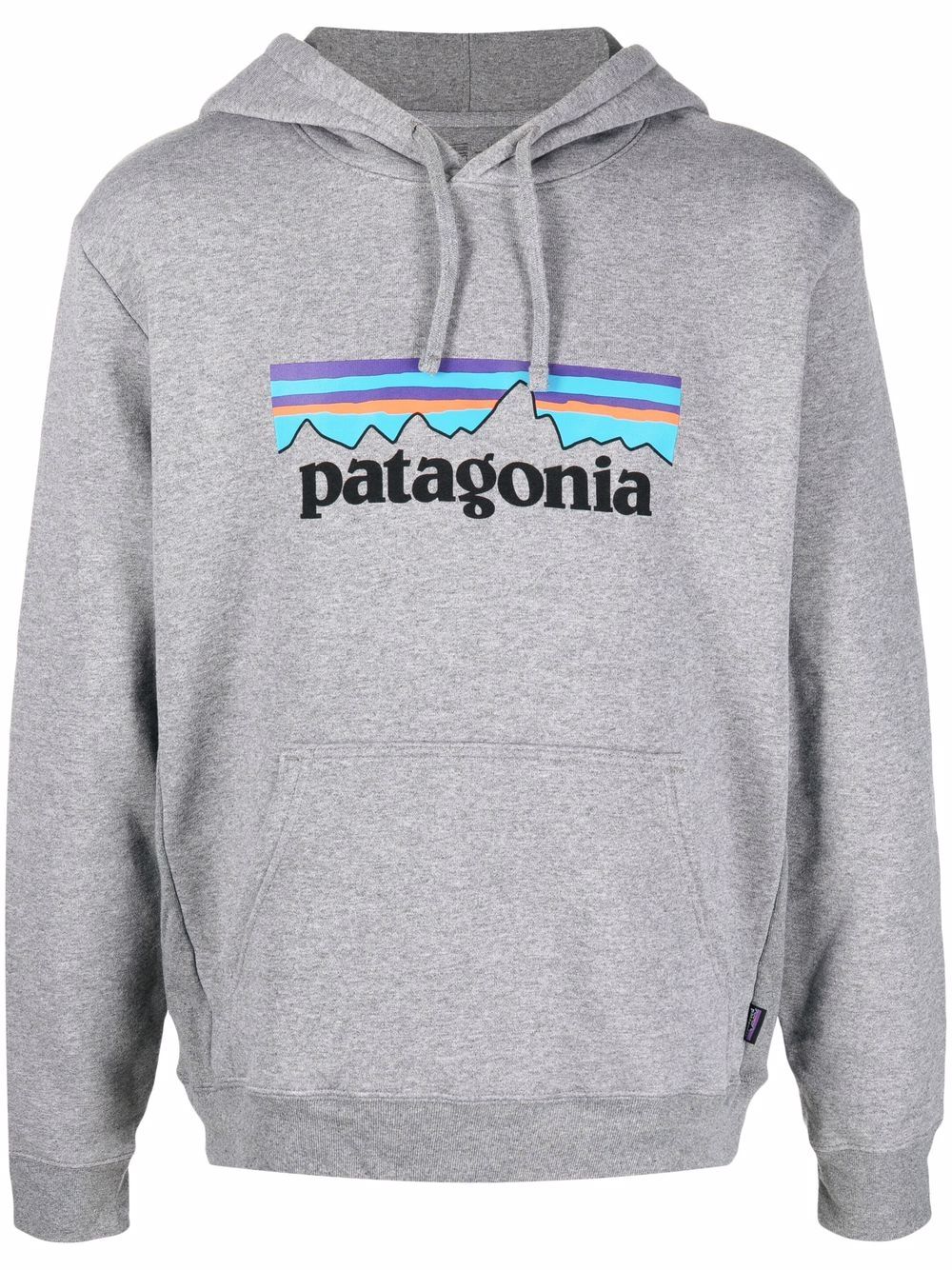 Patagonia 环保再生logo印花连帽衫 - 灰色