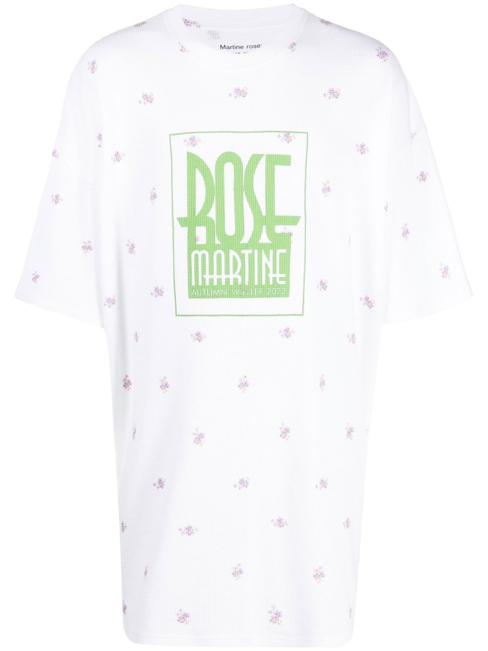Martine Rose logo印花长款T恤 - 白色